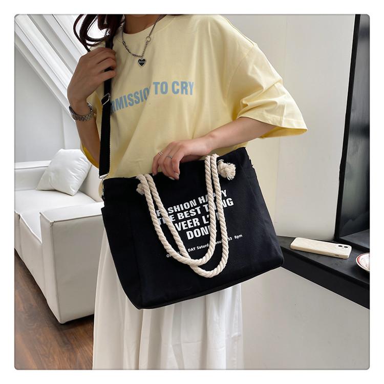 Новая простая холщовая женская сумка большой вместимости — фото 13