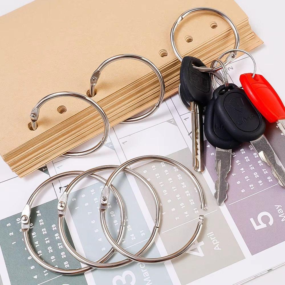 50/100Pcs O Ring Metal Binder Ring Sturdy Paper Binder Ring Loose Leaf Ring School Office Supplies