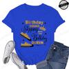 Birthday Squad Stepping with The Birthday Queen Design Womens TShirtsSquad Birthday Shirtsshort Sleeve Stepping Tee TShirts