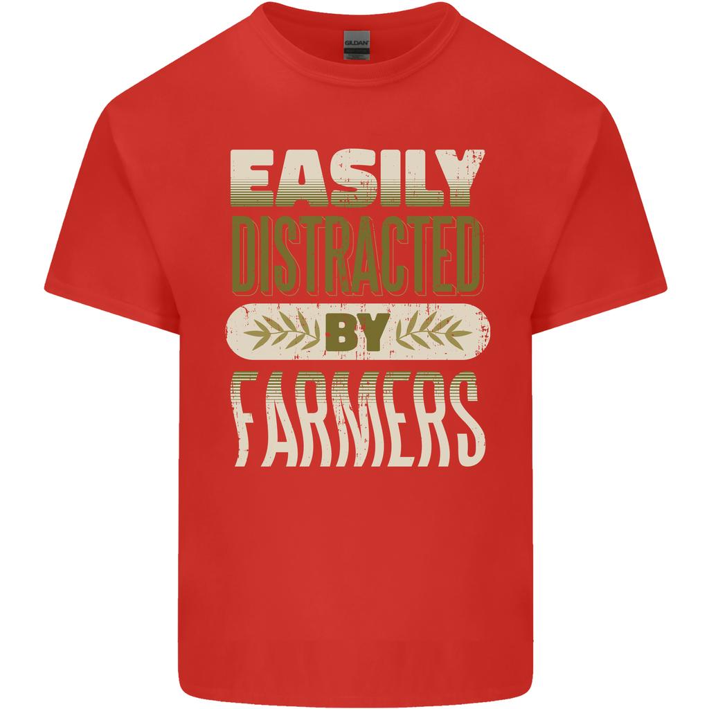 Easily Distracted Farmers Farming Unisexs Light Cotton TShirt