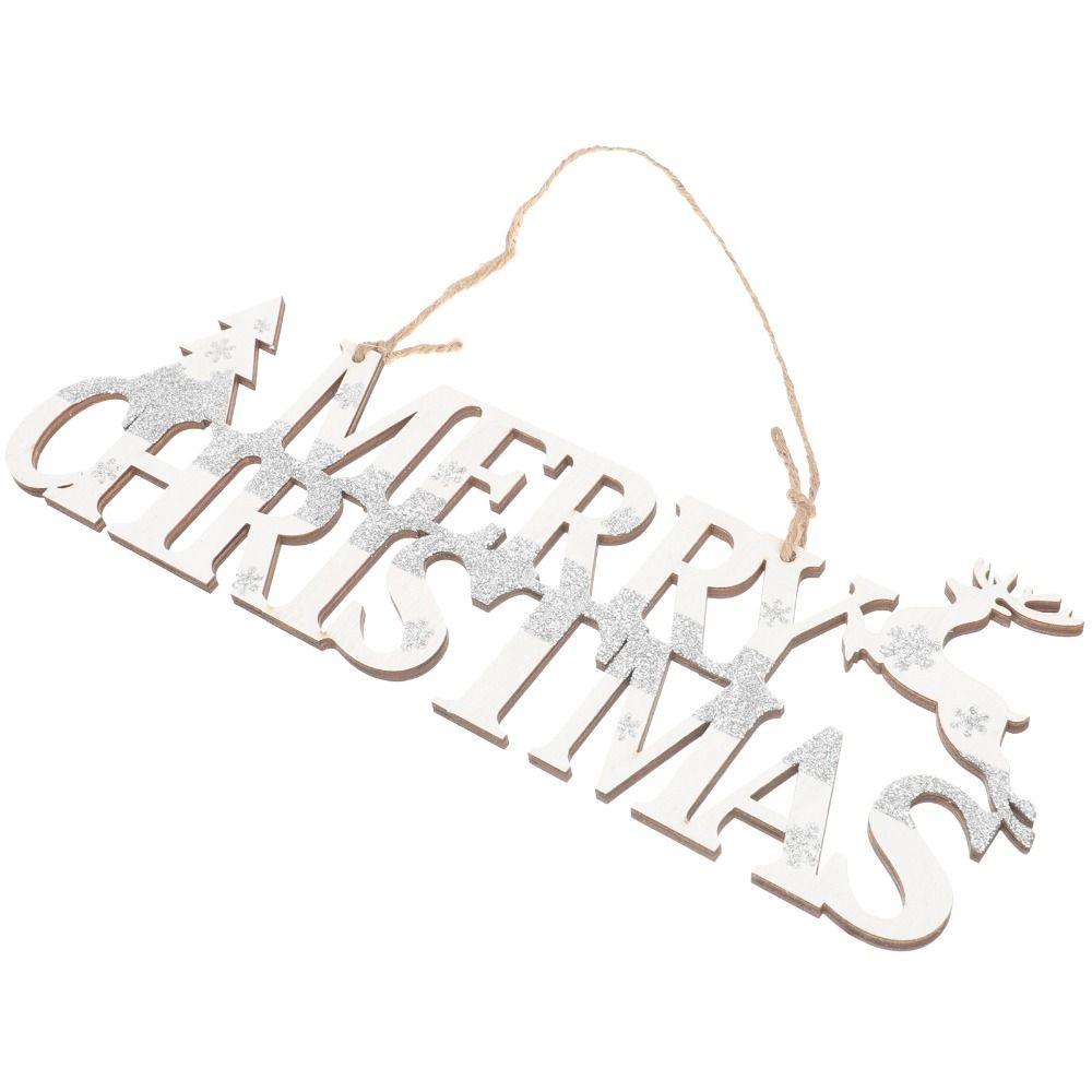 Wzór Łosia Świąteczny Wisiorek z Angielską Literą Rękodzieło Zawieszka na Choinkę Bar