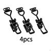 4 Pieces Toggle Clamps Cabinet Boxes Lever Handle Black Iron Quick Release Hand Tool Pull Hasp Latch