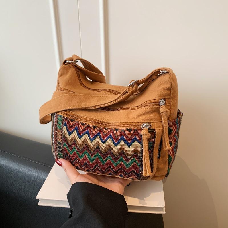 Modische Mehrschichtige Große Pendler-Umhängetasche für Damen, Vielseitige Crossbody-Tasche