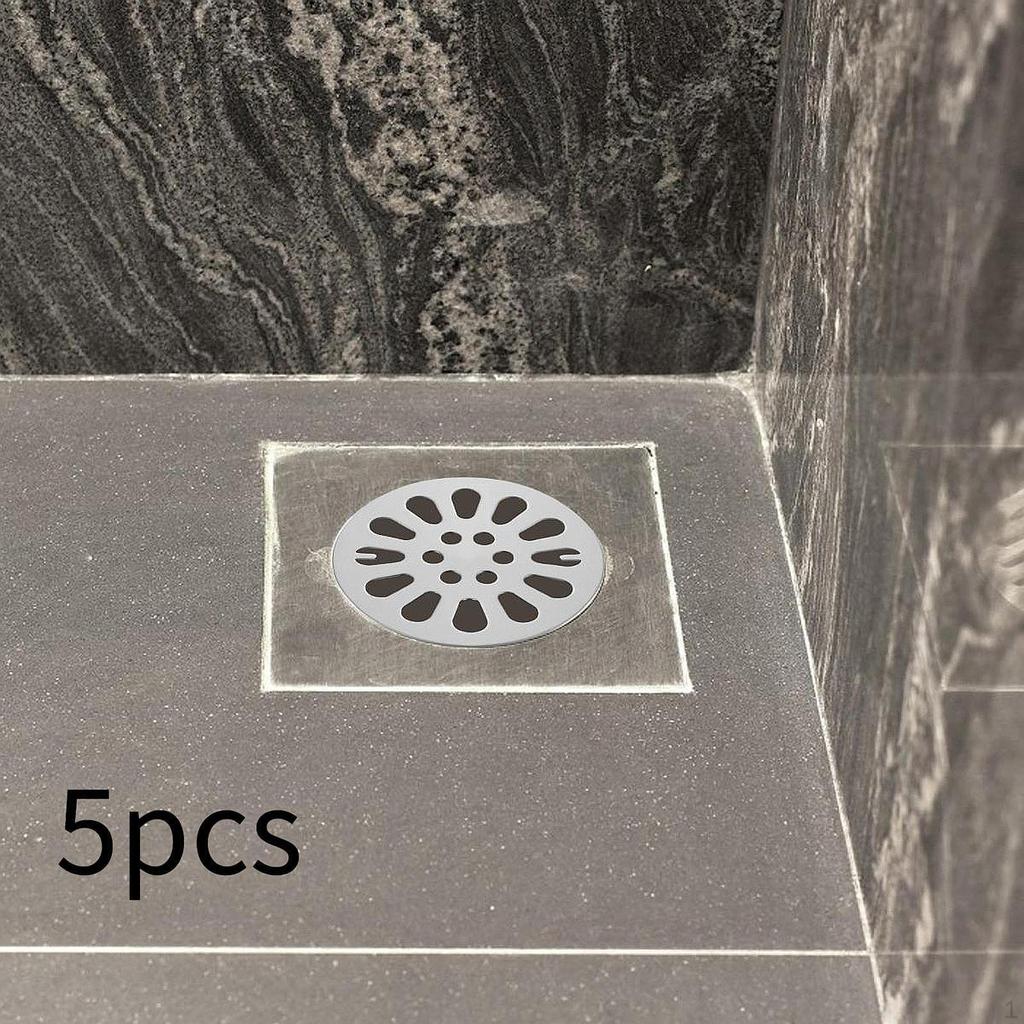 5 Pieces Floor Drain Cover Shower Drainer Hair Catcher Replacement Round