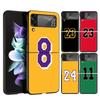 Basketball 23 24 8 Number Cover Phone Case For Samsung Galaxy Z Flip 7 6 5 4 3 5G Flip7 Flip6 Flip5 Flip4 Flip3 Black Fundas She