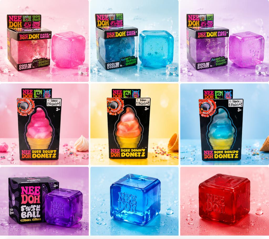 Surprise Blind Box Needoh Squishy Cube Stress Relief Squeeze Toy Adhd Sensory Anti Anxiety Novelty Gift For Adults Kids