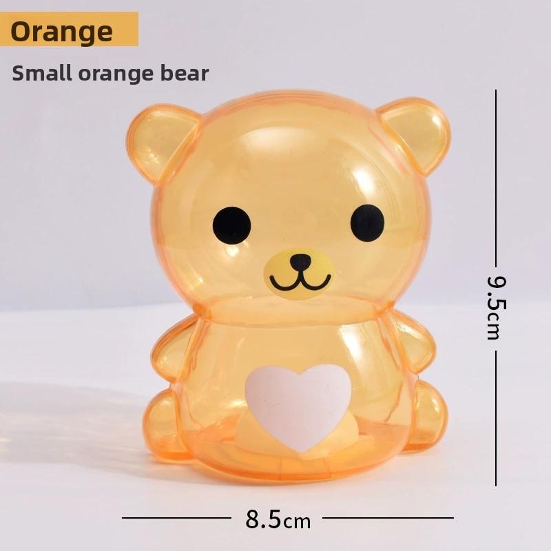 Transparent Cartoon Bear Piggy Bank & Candy Jar