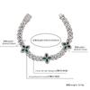 Hot Selling Exquisite Hip Hop Jewelry Single Row CZ Iced Out 10mm Cuban Link Green Zircon Flower Four Leaf Clover Bracelet