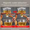Heat Resistant Glass Tea Set with Anti Scald Handle Automatic Brewing Magnetic Device Luxury Gift for Home Use
