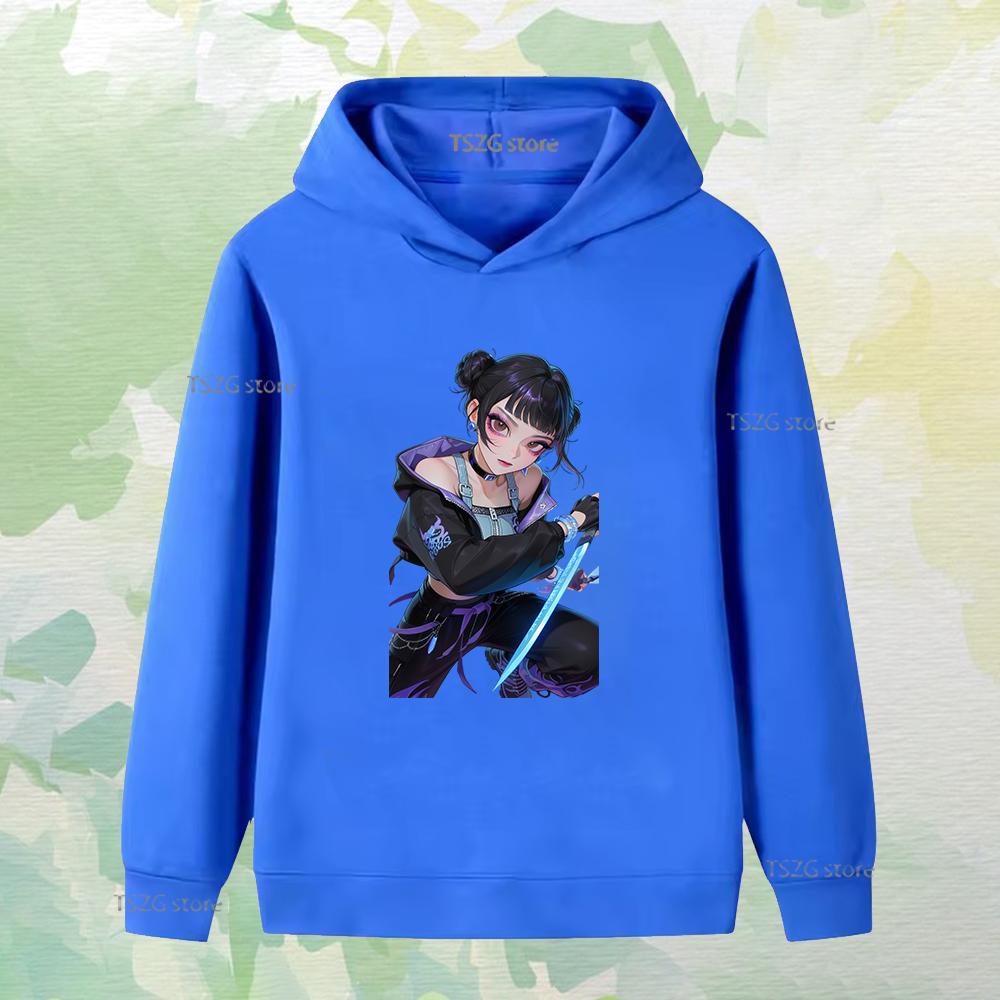 Höst Singel Kul Tryckt Tjejgrupp Mode Pojke Flicka Vardaglig Bekväm Varm Huvtröja Barn Långärmade Kläder