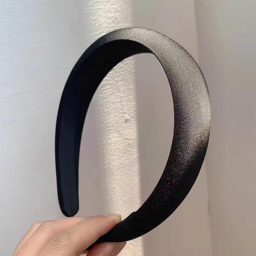 Glossy Solid Color High Skull Headband for Women - Non-Slip Hair Accessory