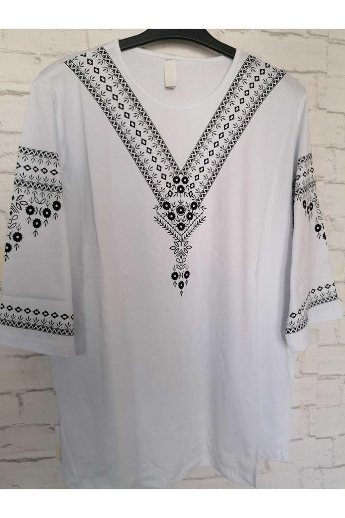 Damenbluse in großer Größe, perfekt für den Sommer, gekämmte Baumwolle, bequeme Bluse