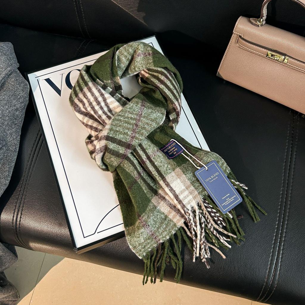 Korean Atmosphere New Plaid Scarf Women's Winter Korean Version Thickened Student Versatile Warm Cute Scarf