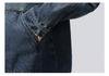 Men's Trendy Retro American Stand Collar Denim Jacket - Loose Fit, High-Quality, Solid Color for Spring and Autumn.