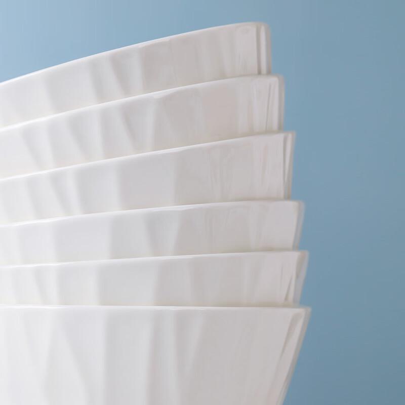 Haoya Jingdezhen Nordic Ceramic Noodle Soup Bowls (6-inch, 2-Pack)