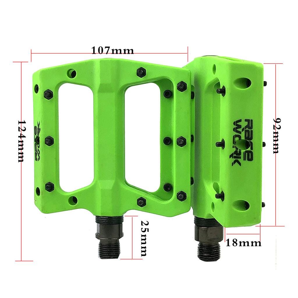 RACEWORK Road Bike Pedals Ultralight Nylon Fiber Pedal Seal Bearing Anti-Slip MTB Road Bike Bicycle Parts