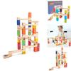 Wooden Childrens Ball Bearing Run Track Building Set For Ages 3 To 6 Educational Toy