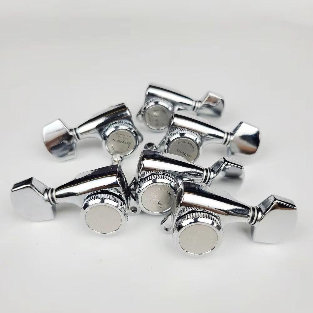 6PCS/Set Chrome Guitar Locking Tuners Silver/Gold/Black Lock String Tuning Pegs