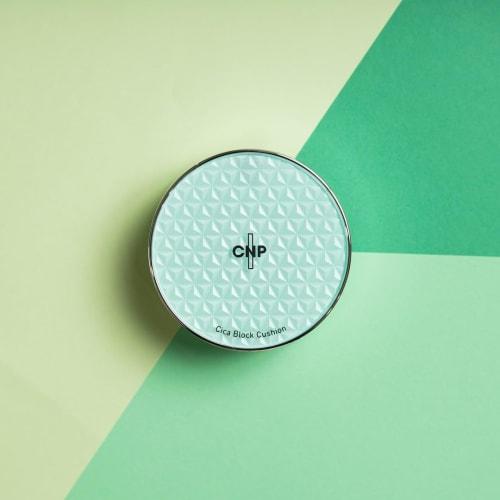 CNP CICA Block Cushion #23 Natural Beige (13g Product + 13g Refill) SPF35 PA++ CICA Cushion Foundation Moisturizing Redness Pore Cover Stain Concealin
