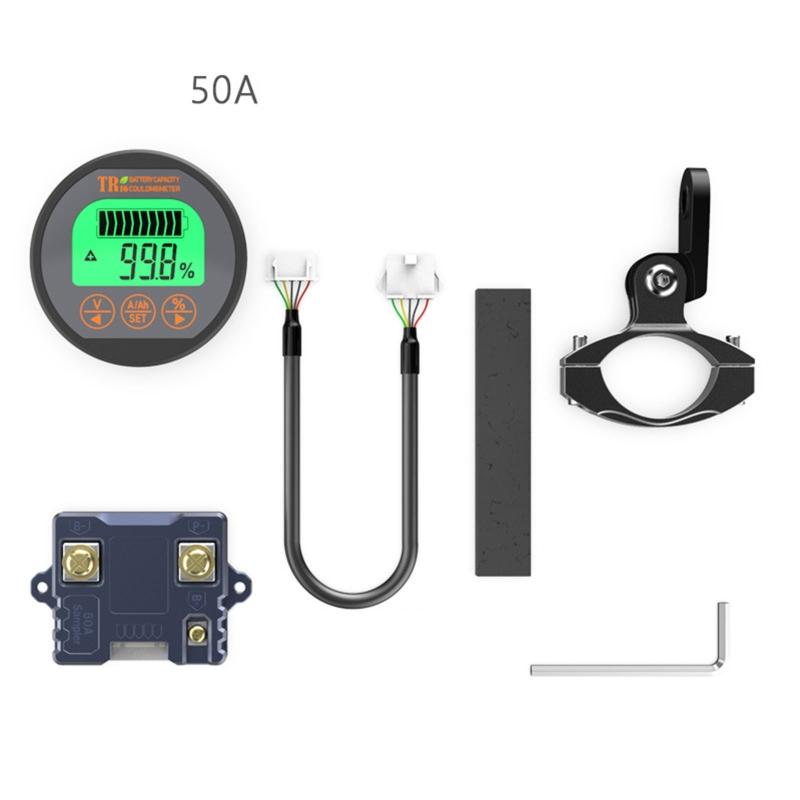 TR16 8-80V Waterproof Battery Capacity Tester Voltage Current LCD Display with Memory Function Battery Capacity Tester