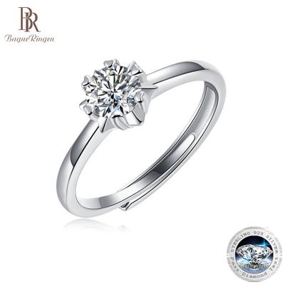 S925 Set Cu 0,5ct-3ct Moissanite Snow Star Theme Creative Inel pentru femei