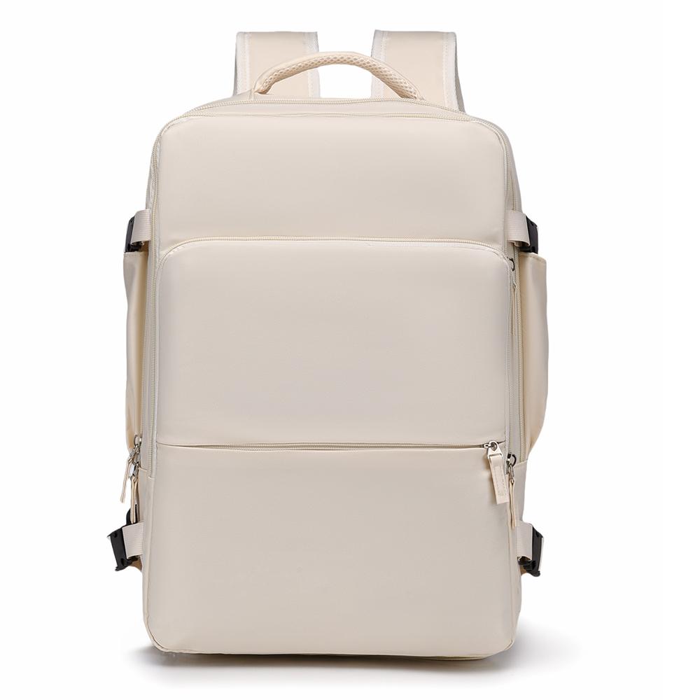 

Женский дорожный рюкзак большой вместимости с отделением для обуви, ручная кладь, деловая сумка для ноутбука, регулируемые плечевые лямки, питание от USB покинуть белый