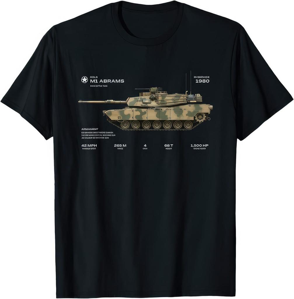M1 Abrams Tank Military Armor Graphic T Shirt