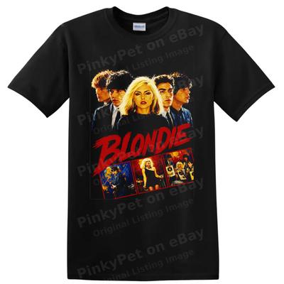 Blondie Rock Band Portrait Collage Retro Concert Graphic T Shirt Classic Music
