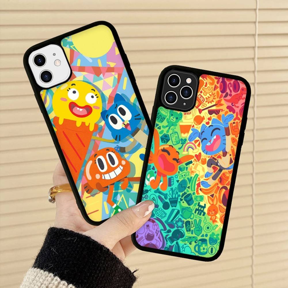 The A-Amazing World Gumball Anime For IPhone 17 16 15 14 13 Pro 12 11 Pro Max Hard PC+TPU Phone Cases Back Cover