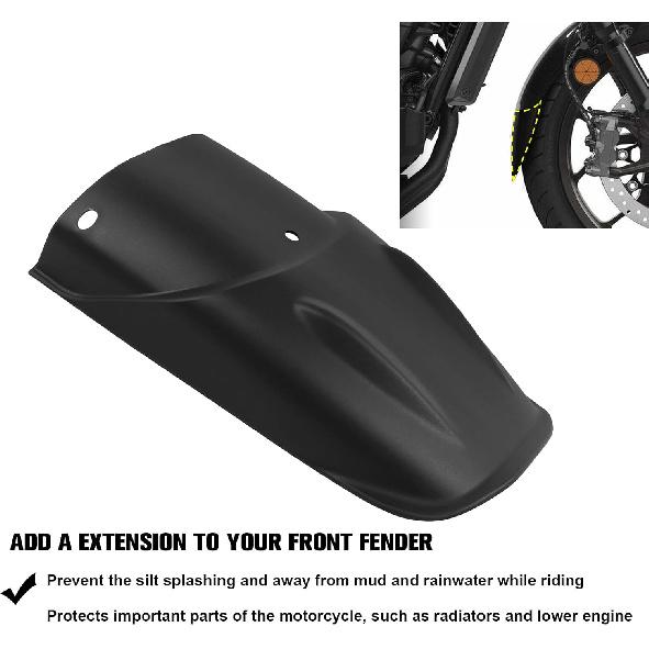 CHIFUN Front Fender Mudguard Extender for Honda Transalp 750 XL750 2023-2025, Motorcycle Wheel Cover Splash Guard Extension Dust Guards Accessories