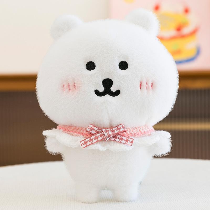 Cute Cotton Doll Self-deprecating Bear Bib Small Hat Set Super Cute 25cm Tomato Baby Clothes Decorative Set