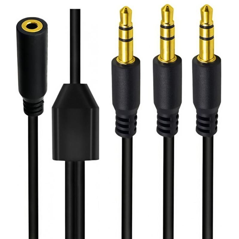 3.5mm Male To Female Audios Cable Gold Plated Connectors Universal Compatibility for Speakers Headphones and Devices