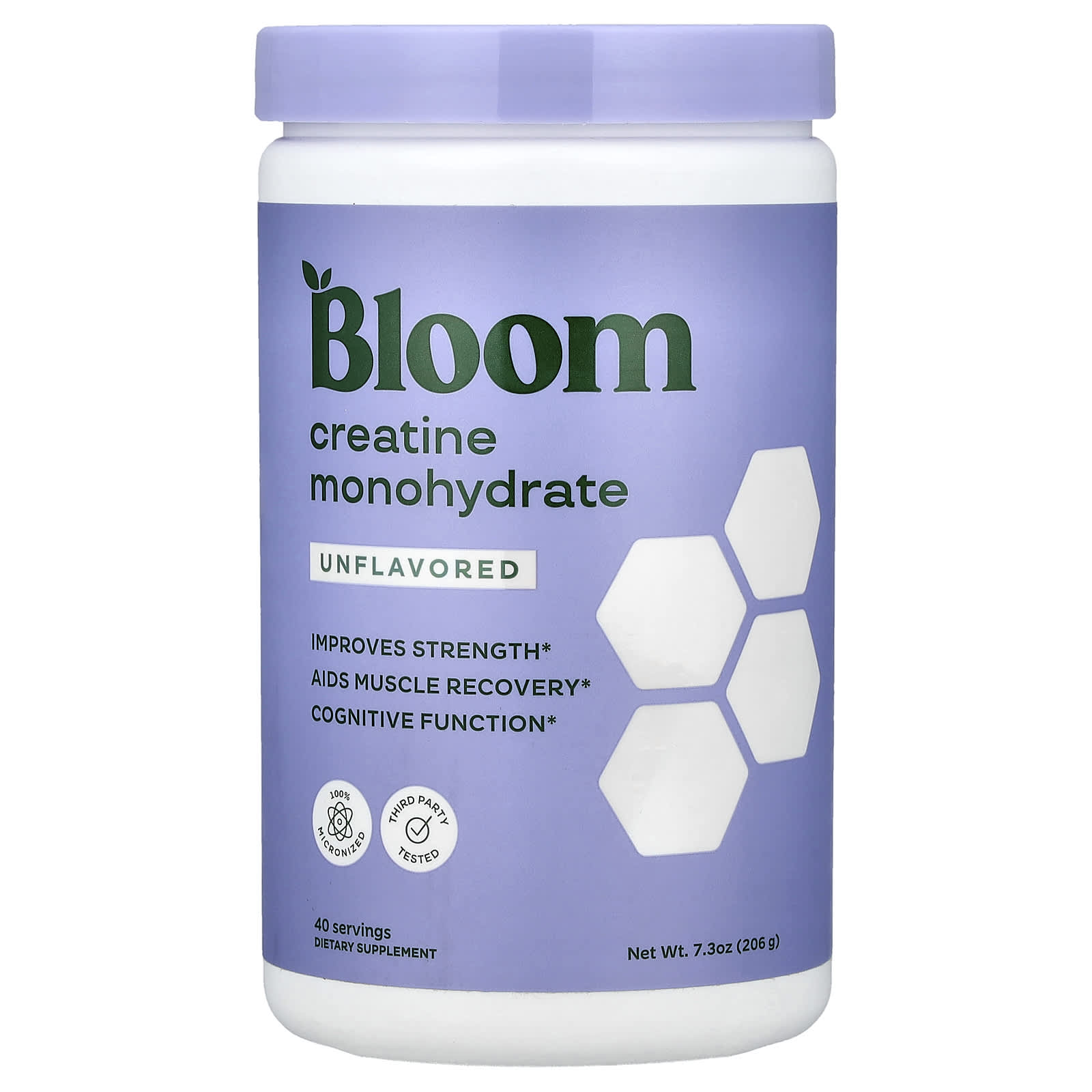 

Bloom, Creatine Monohydrate, Unflavored, 206g (7.3oz)