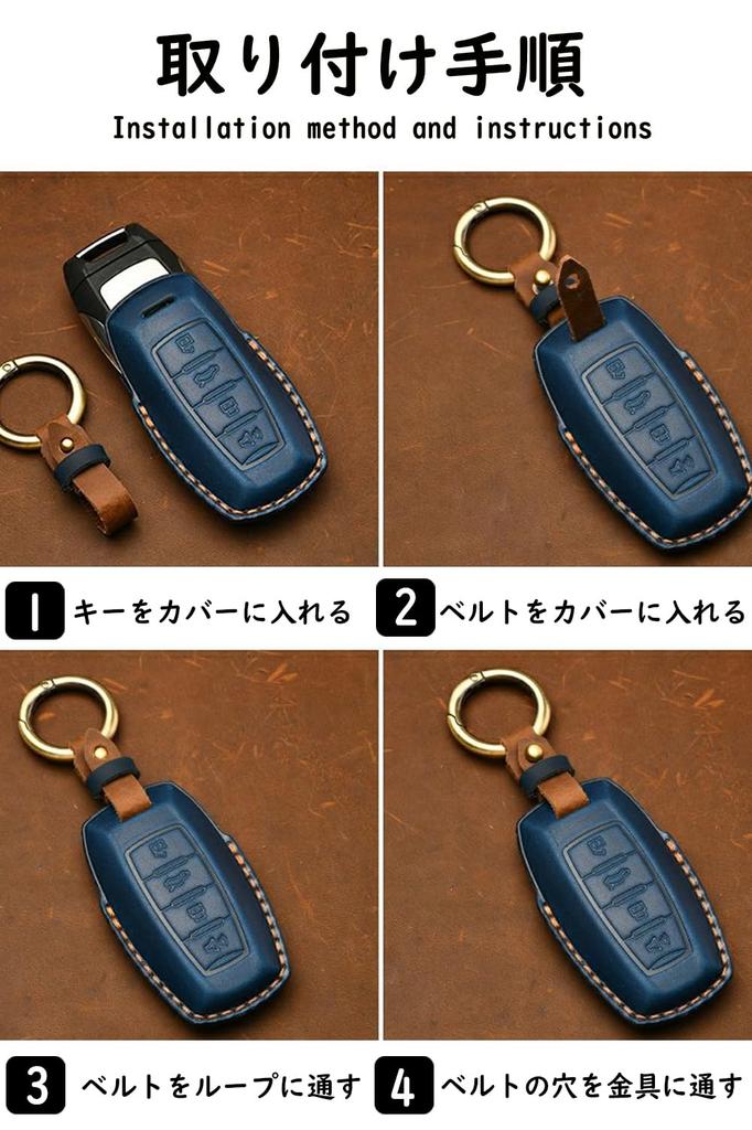 ONTTO Honda Smart Key Hülle, Schlüsselabdeckung, Schlüsselanhänger, Echtes Leder, Stilvoll, Für HONDA, Civic