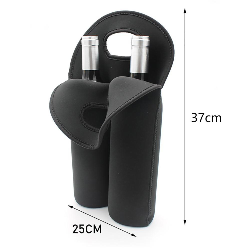 Reusable Wine Travel Carrier With Handle Insulated Wine Bag  Outdoor Camping