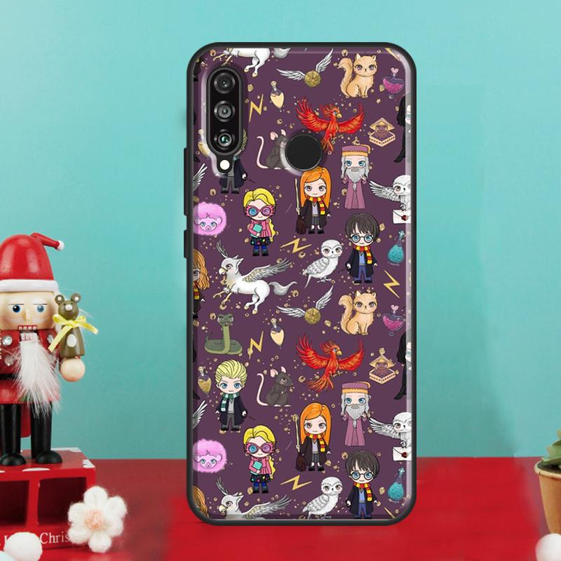 Cartoon Owl Collage For Huawei Nova 9 10 SE 12i 11i 8i 12s Y90 Y60 Y70 Y72 Y61 Y91 P20 P40 P30 Lite P60 Pro Case