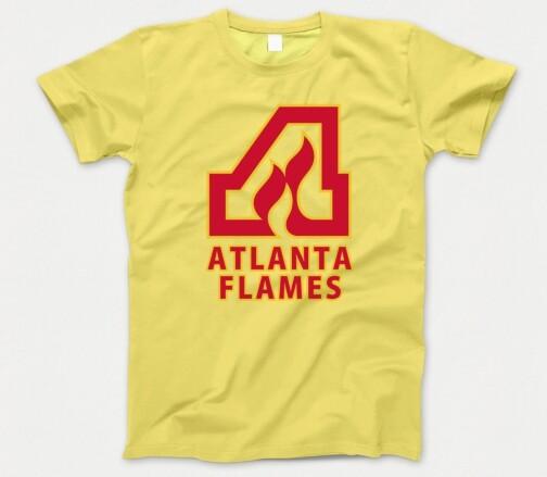 Atlanta Flames T-shirt 891 Retro Ice Hockey Georgia 1970s Golden Seals Nordiques M