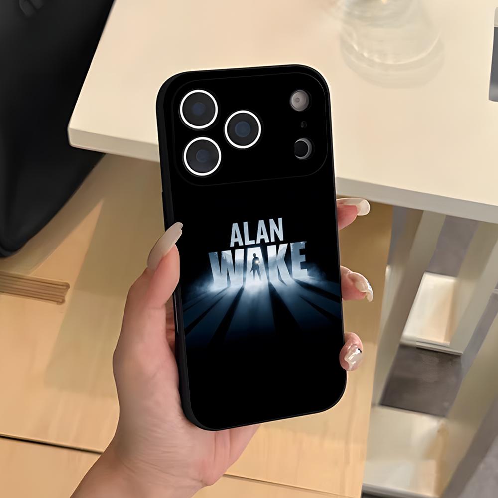 

A-Alan W-Wake 2 Phone Case For IPhone 17 Air 16 E Pro Max 15 14 13 Mini 12 Pro 11 Max Plus Black Soft Shell iPhone 16 Plus