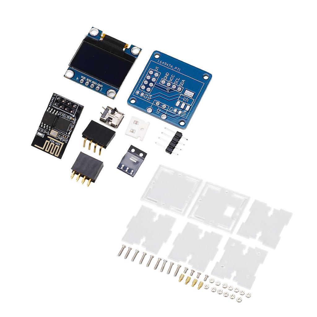 Mini Clock Kit Acrylic Shell Organic Light Emitting Diode Display DIY Timing Module Electronic Clock Kit DC5V