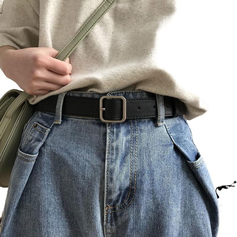 Chic Vintageinspired Belt With Durable Pu Material And Stylish Buckles For Trendy Looks