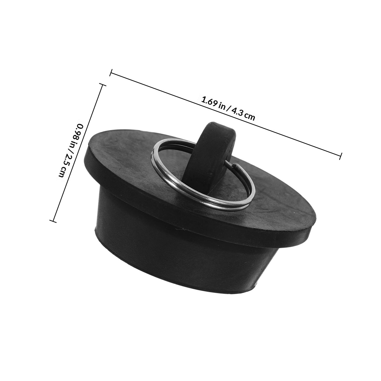 Rubber Drain Plug Sink Stopper Kitchen Bathroom Bathtub Tub Plug Leak Proof Seal Stopper Bathroom Drain Cover Pull Ring чёрный