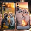 Kuss Katze Süßes Kätzchen Handyhülle für Realme 8 9 Pro Plus 8i 9i 6 7 GT2 C21 C25 C3 C11 11 Pro 5G Plus Stoßfeste Silikonhülle