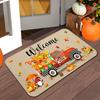 Anti-Slip Autumn Halloween Thanksgiving Door Mat for Indoor Outdoor Balcony Staircase Patio Porch Laundry Room Home Decor