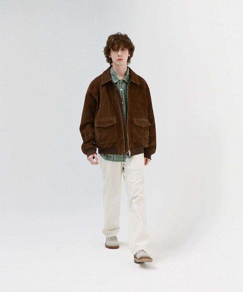 Horlisun Irish Suede Leather Jacket Cognac