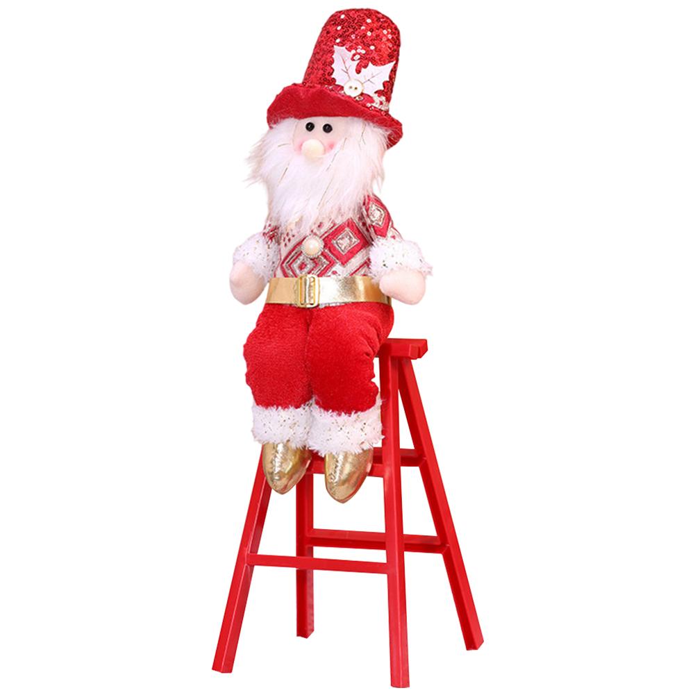 Christmas Plush Doll Snowman Santa Claus Christmas Doll for Home Office Car Decoration