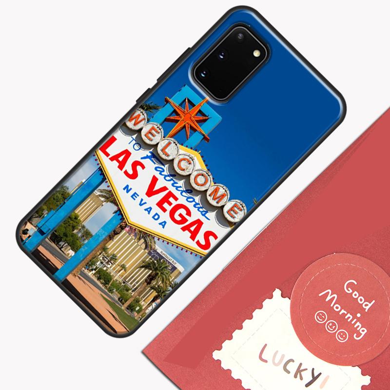 Las Vegas Sign LIGHTS Nevada Rome Phone Case For Samsung Galaxy S26 S25 S24 S20 S21 S22 S23 Ultra S10 Plus S25 FE Cover Shell