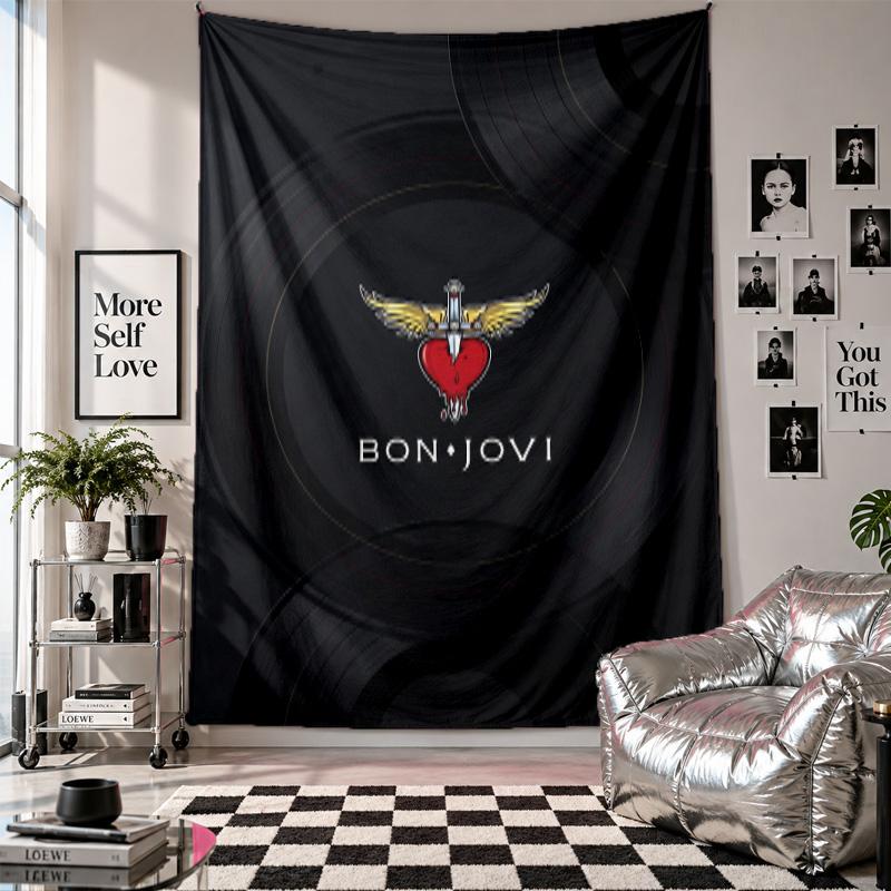 Bon Jovi Wall Tapestry Home Decor Wall Hanging Cloth for Bedroom Living Room Background
