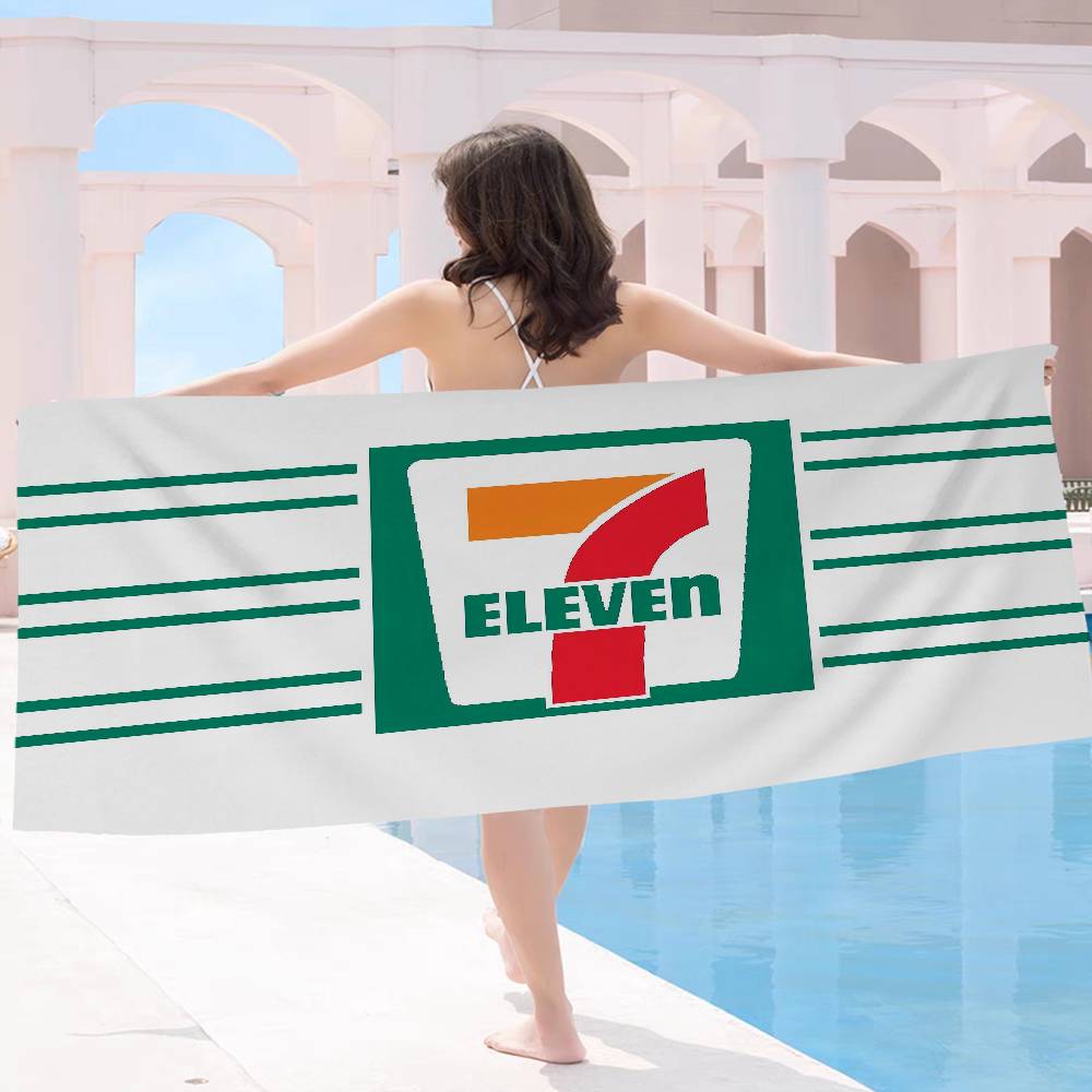 7-E-ELEVENS Asciugamano da Spiaggia Stampato in Microfibra Alpinismo Yoga Spiaggia Nuoto Corsa Asciugamano Morbido Assorbente