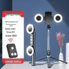 2025 Portable Bluetooth Selfie Stick with Adjustable Phone Holder and Floor Stand for Travel and Live Streaming