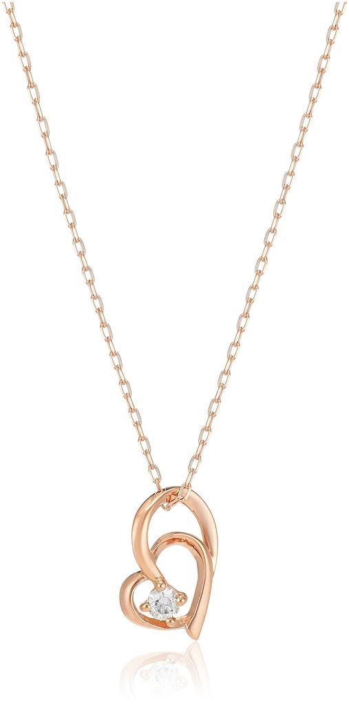 Bloom ESTELLE K10 Pink Gold Diamond Heart Necklace (0442-0623-0020-0000)